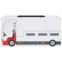 vidaXL Set Tavolo e Sedia per Bambini 3 pz Design Auto Polizia in MDF