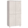 vidaXL Armadio HAMAR Bianco 89x50x180 cm in Legno Massello di Pino