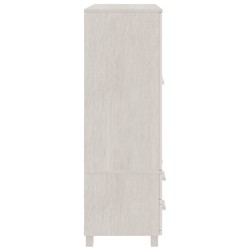 vidaXL Armadio Bianco 99x45x137 cm in Legno Massello di Pino