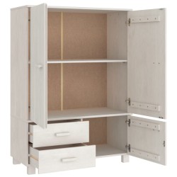 vidaXL Armadio Bianco 99x45x137 cm in Legno Massello di Pino