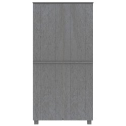 vidaXL Armadio HAMAR Grigio Scuro 89x50x180 cm Legno Massello di Pino