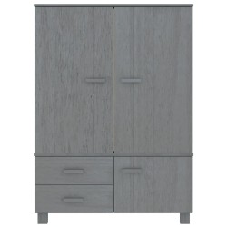 vidaXL Armadio HAMAR Grigio Scuro 99x45x137 cm Legno Massello di Pino