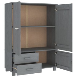 vidaXL Armadio HAMAR Grigio Scuro 99x45x137 cm Legno Massello di Pino