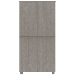 vidaXL Armadio HAMAR Grigio Chiaro 89x50x180 cm Legno Massello di Pino