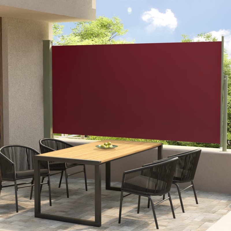    Tenda Laterale Retrattile per Patio 160x300 cm Rossa