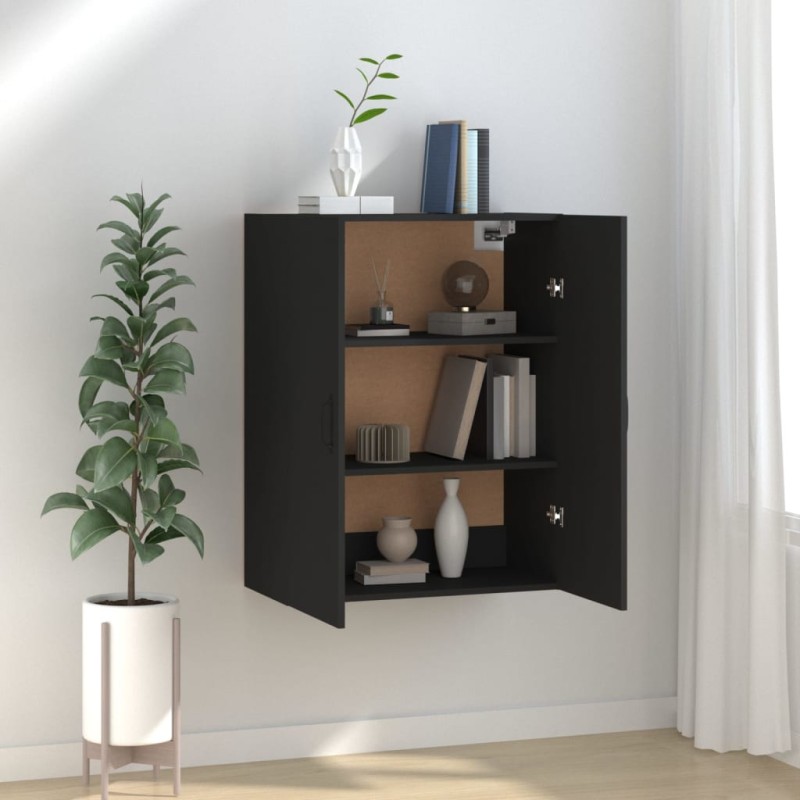 vidaXL Mobile Pensile Nero 69,5x34x90 cm in Legno ingegnerizzato