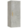 vidaXL Armadietto a Muro Grigio Cemento 34,5x34x90cm Legno ingegnerizzato