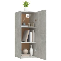 vidaXL Armadietto a Muro Grigio Cemento 34,5x34x90cm Legno ingegnerizzato