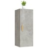 vidaXL Armadietto a Muro Grigio Cemento 34,5x34x90cm Legno ingegnerizzato