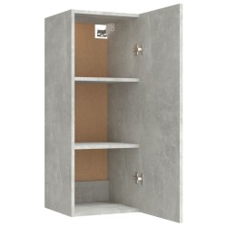 vidaXL Armadietto a Muro Grigio Cemento 34,5x34x90cm Legno ingegnerizzato