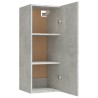 vidaXL Armadietto a Muro Grigio Cemento 34,5x34x90cm Legno ingegnerizzato