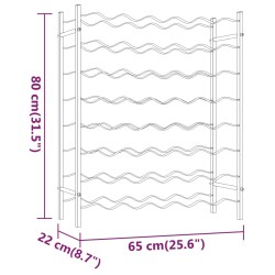 vidaXL Portabottiglie per 48 Bottiglie Bianco in Metallo