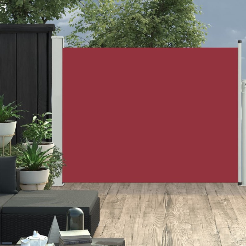 vidaXL Tenda Laterale Retrattile per Patio 140x500 cm Rossa