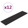 vidaXL Pannelli Murali 12 pz Neri 60x15 cm Similpelle 1,08 m²