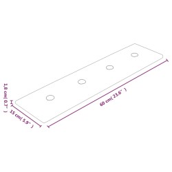 vidaXL Pannelli Murali 12 pz Neri 60x15 cm Similpelle 1,08 m²