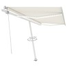    Tenda Automatica con Sensore Vento e LED 450x350 cm Crema