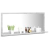 Specchio da Bagno Grigio Cemento 90x10,5x37 cm in Truciolato