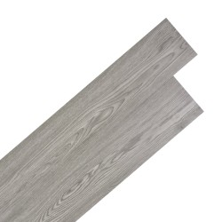 Listoni Pavimenti Autoadesivi in PVC 2,51 m² 2mm Grigio Scuro