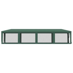 Tenda per Feste con 10 Pareti Laterali in Rete Verde 3x12m HDPE