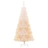 Albero di Natale Artificiale Punte Iridescenti Bianco 180cm PVC