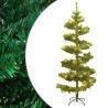 Albero di Natale a Spirale con Base e LED Verde 150 cm PVC