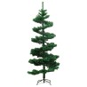 Albero di Natale a Spirale con Base e LED Verde 150 cm PVC