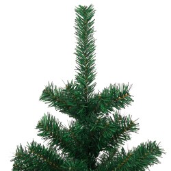 Albero di Natale a Spirale con Base e LED Verde 150 cm PVC