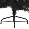 Albero di Natale Artificiale a Metà con Base Nero 120 cm PVC