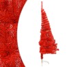 Albero Natale Artificiale a Metà con Supporto Rosso 120 cm PVC