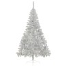 Albero di Natale Artificiale a Metà con Base Argento 180 cm PVC