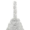 Albero di Natale Artificiale a Metà con Base Argento 180 cm PVC