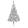 Albero di Natale Artificiale a Metà con Base Argento 120 cm PVC