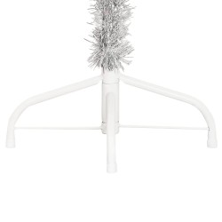 Albero di Natale Artificiale a Metà con Base Argento 120 cm PVC