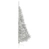 Albero di Natale Artificiale a Metà con Base Argento 240 cm PVC