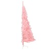 Albero di Natale Artificiale a Metà con Supporto Rosa 240cm PVC