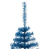 Albero di Natale Artificiale a Metà con Supporto Blu 240 cm PVC