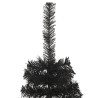 Albero di Natale Artificiale a Metà con Base Nero 180 cm PVC