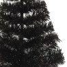 Albero di Natale Artificiale a Metà con Base Nero 180 cm PVC