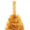 Albero di Natale Artificiale a Metà con Supporto Oro 150 cm PVC