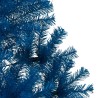 Albero di Natale Artificiale a Metà con Supporto Blu 180 cm PVC