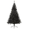 Albero di Natale Artificiale a Metà con Base Nero 210 cm PVC