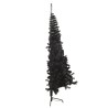 Albero di Natale Artificiale a Metà con Base Nero 210 cm PVC