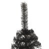 Albero di Natale Artificiale a Metà con Base Nero 210 cm PVC