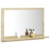 vidaXL Specchio da Bagno Rovere Sonoma 60x10,5x37 cm in Truciolato