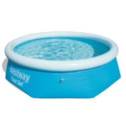 Bestway Set per Piscina Gonfiabile Fast Rotonda 244x66 cm 57265