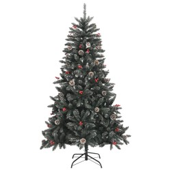 Albero di Natale Artificiale con Base Verde 150 cm PVC