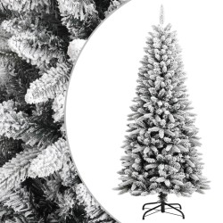 Albero di Natale Artificiale con Neve Floccata 150 cm PVC e PE