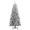 Albero di Natale Artificiale con Neve Floccata 150 cm PVC e PE