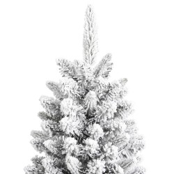 Albero di Natale Artificiale con Neve Floccata 150 cm PVC e PE