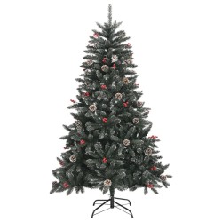 Albero di Natale Artificiale con Base Verde 120 cm PVC